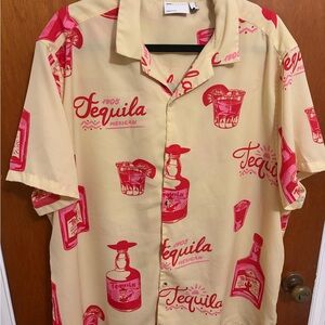 ASOS Cream and Red Tequila Graphic Shirt